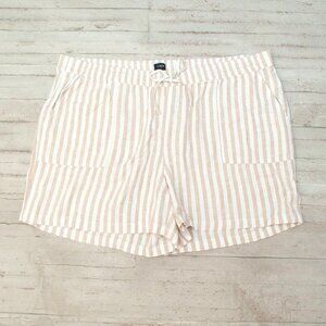 NWT J. Crew Linen Striped Drawstring Shorts size 2X